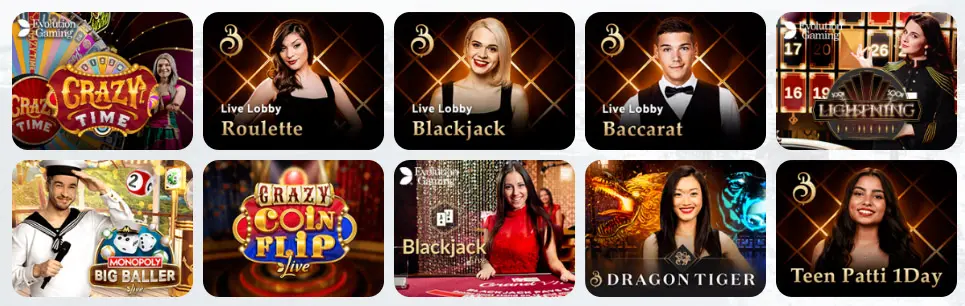 Juegos de casino en vivo LV Bet Casino
