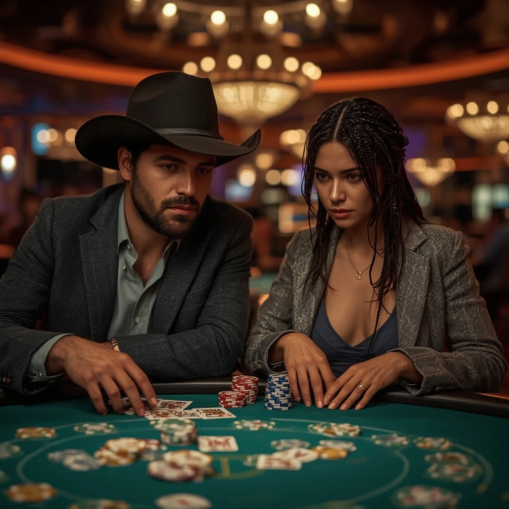 foto de dos jugadores de póquer LV BET CASINO