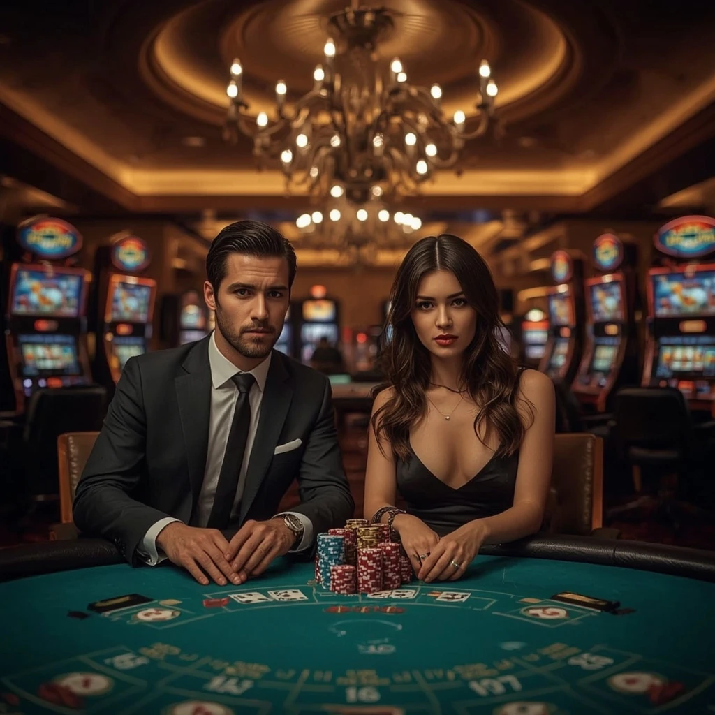 Dos jugadores de póker en LV BET CASINO